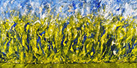 Campo 2 - Tecnica mista su pannello di legno - 160x65 cm